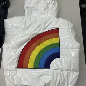 ✅**SALE**New 6ix9ine Rainbow Trollz Pride  Puffer Jacket White Size XXL✅